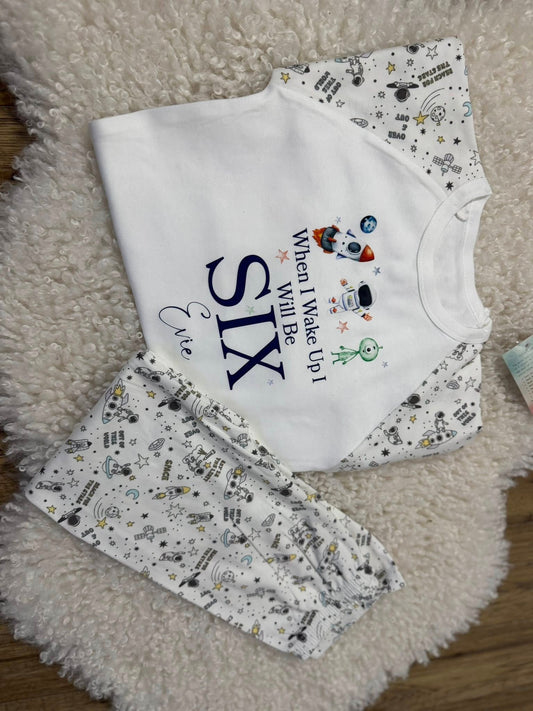 PERSONALISED BIRTHDAY SPACE THEME PJS