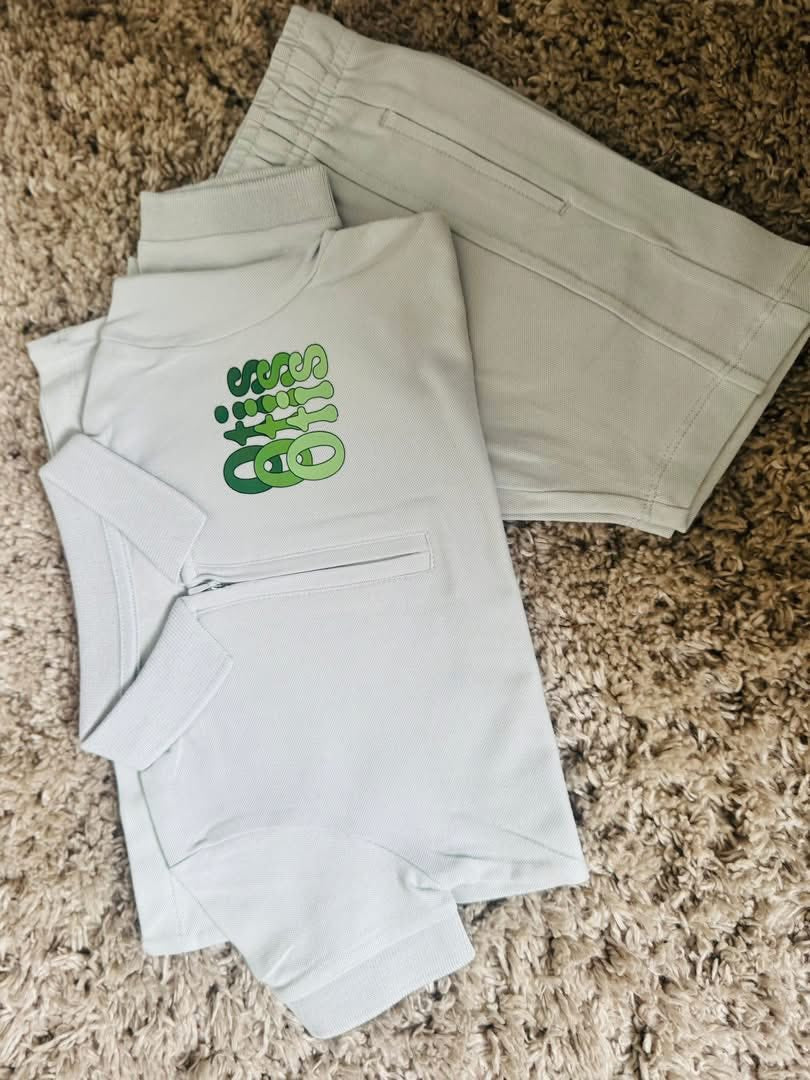 PERSONALISED TRIPLE NAME DESIGN POLO SHORT SET