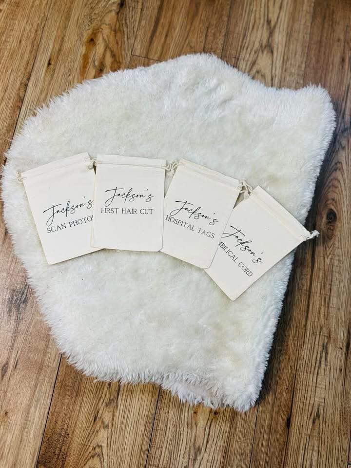 PERSONALISED BABY KEEP SAKE BAGS