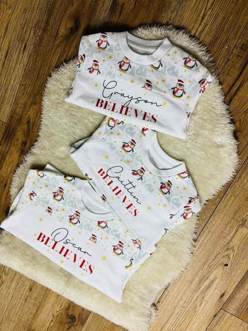 PENGUIN PANEL PERSONALISED BELIEVES SWEATSHIRT- WITH OR WITHOUT NAME