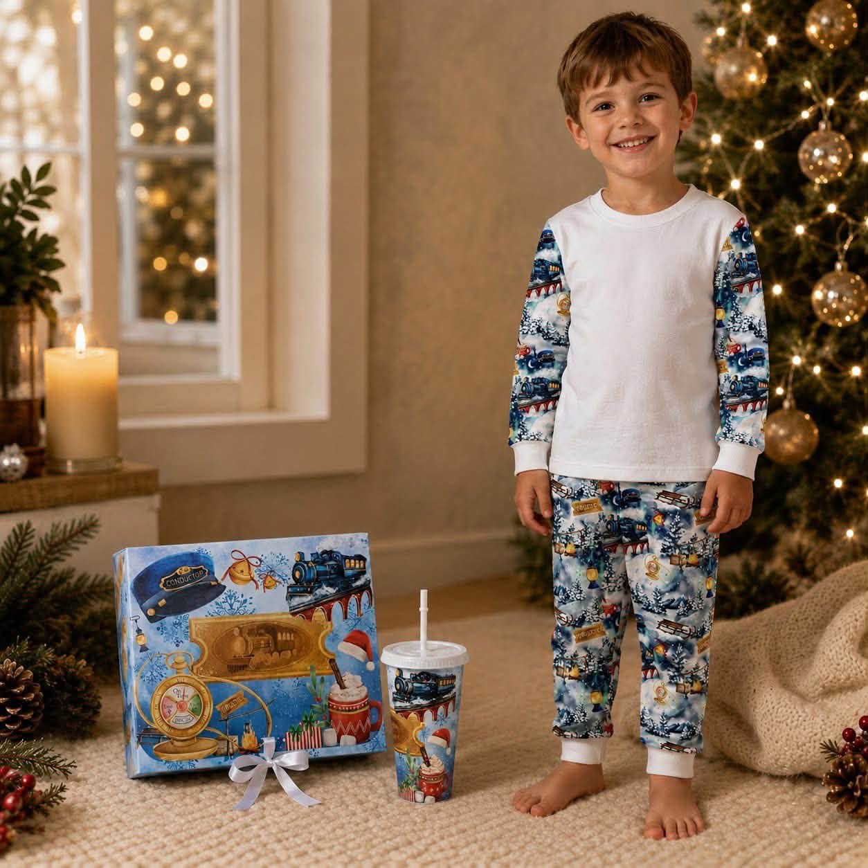 PERSONALISED EXPRESS BLUE/PINK PJS