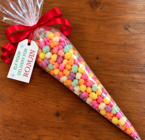 PERSONALISED ELF POOP SWEET CONE