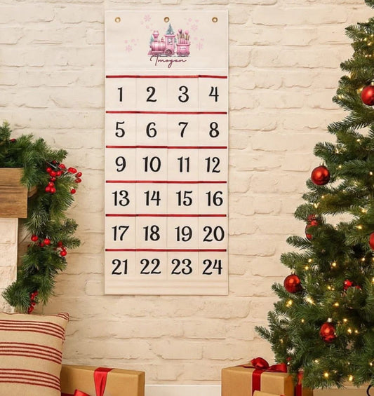 PERSONALISED MAKEUP PINK TRAIN ADVENT CALENDAR