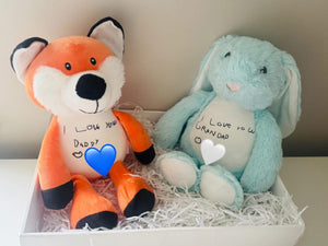 PERSONALISED HAND WRITING BEARS- CUSTOM MESAGE BEARS