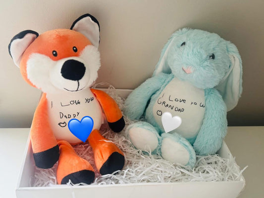 PERSONALISED HAND WRITING BEARS- CUSTOM MESAGE BEARS