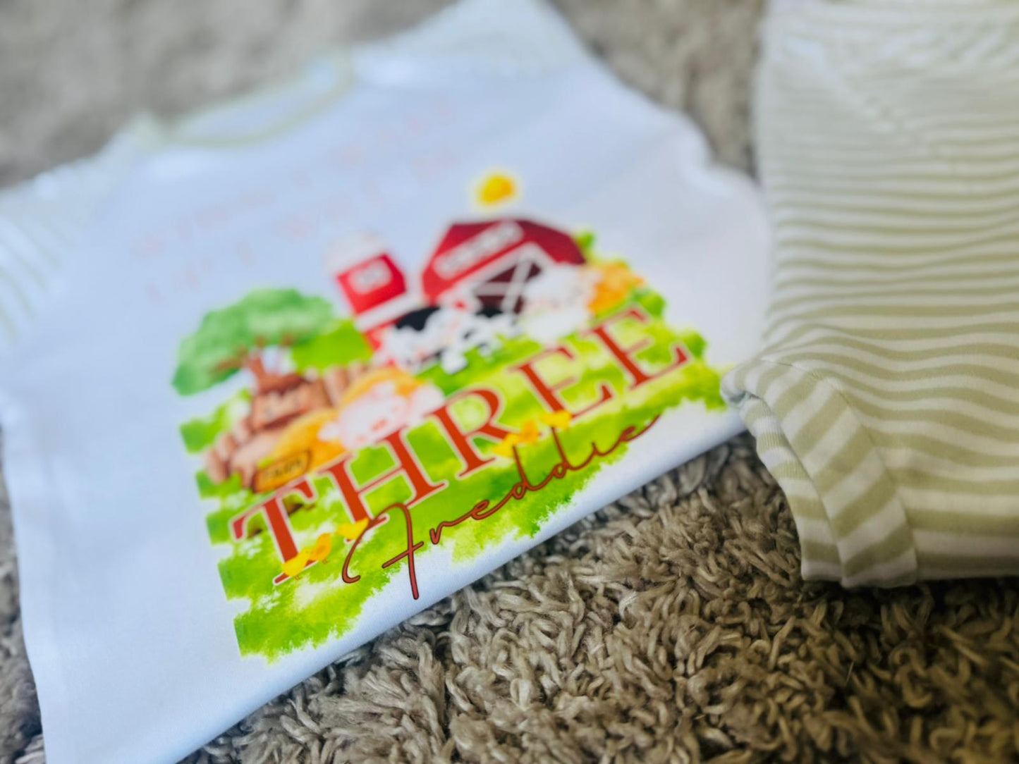 PERSONALISED FARM THEME BIRTHDAY PJS WHEN I WAKE UP