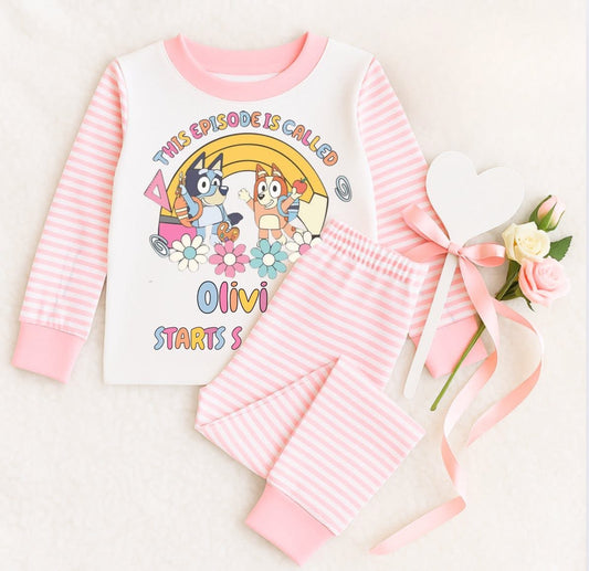 This episode is called …. Starts personalised children’s starting school/nursery pjs