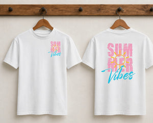 Summer vibes white tshirt