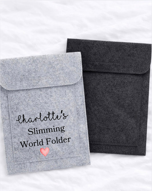 Personalised slimming world felt folders