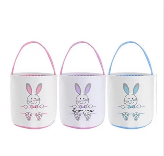 Personalised bunny baskets