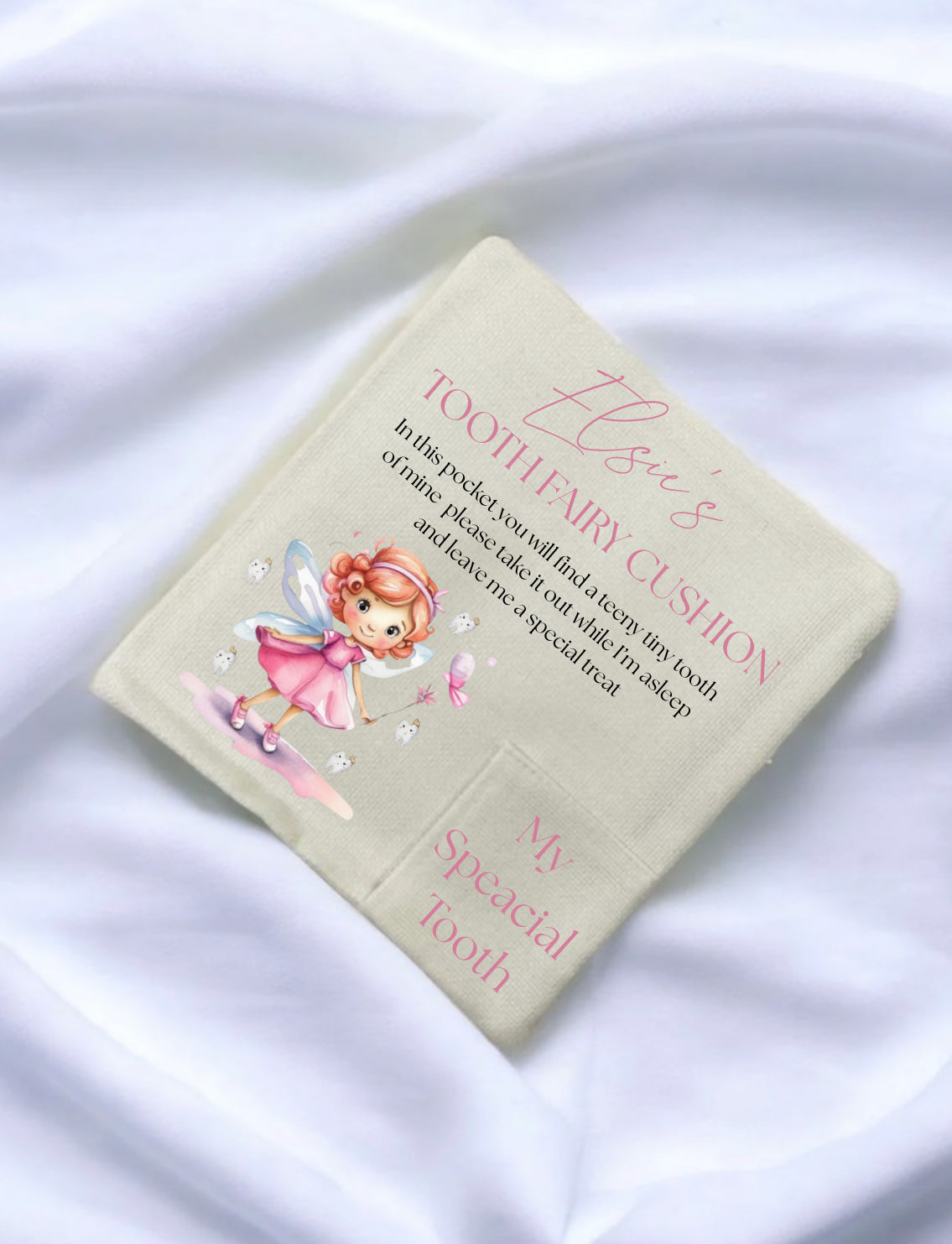 PERSONALISED TOOTH FAIRY CUSHION