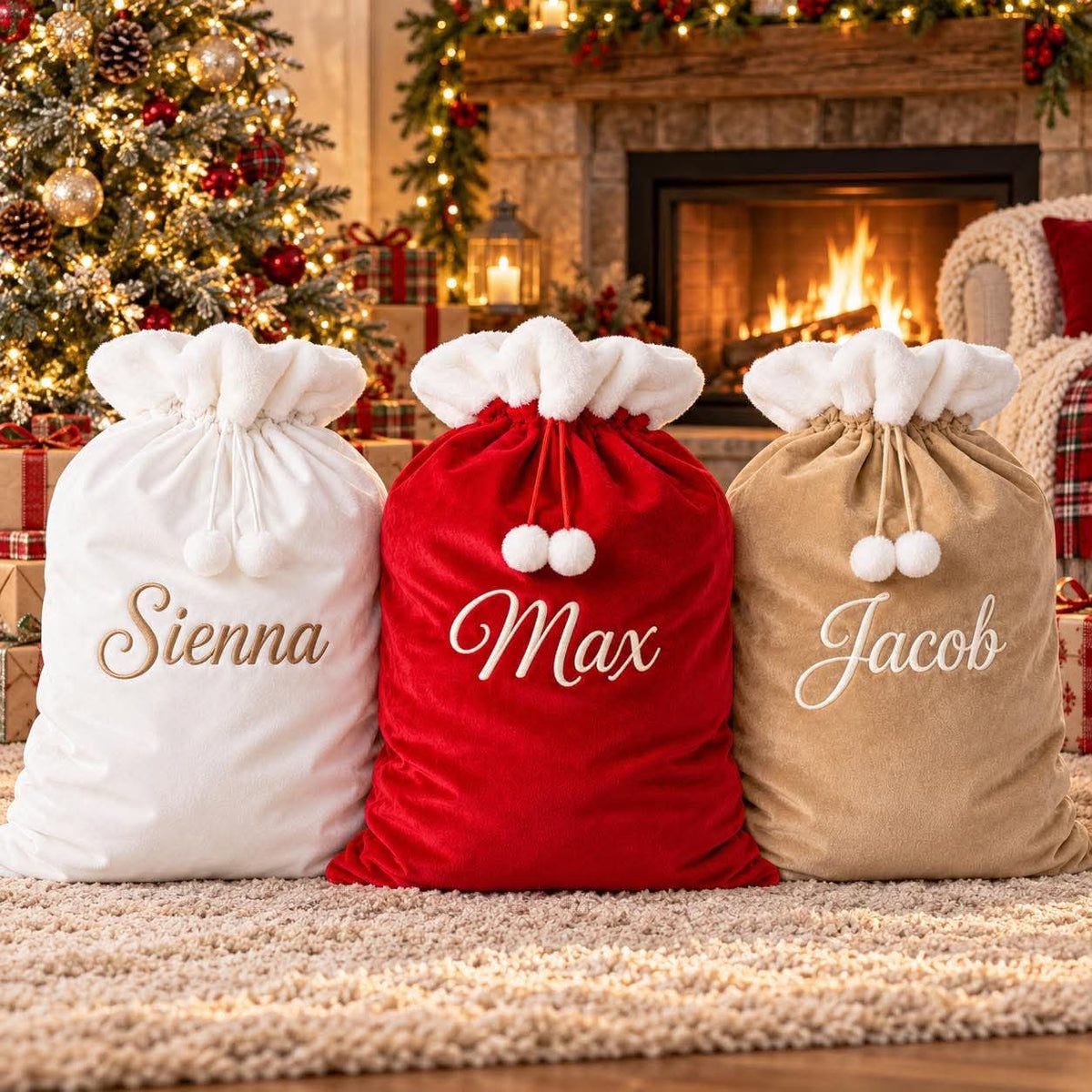 PERSONALISED POM POM SACK