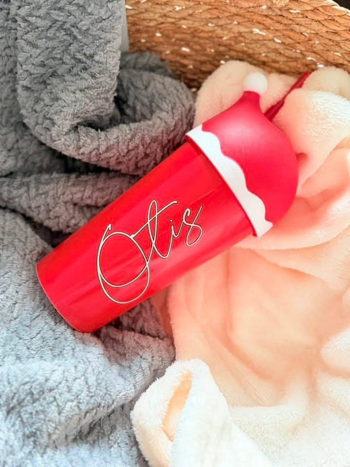 Personalised Santa hat cold cup