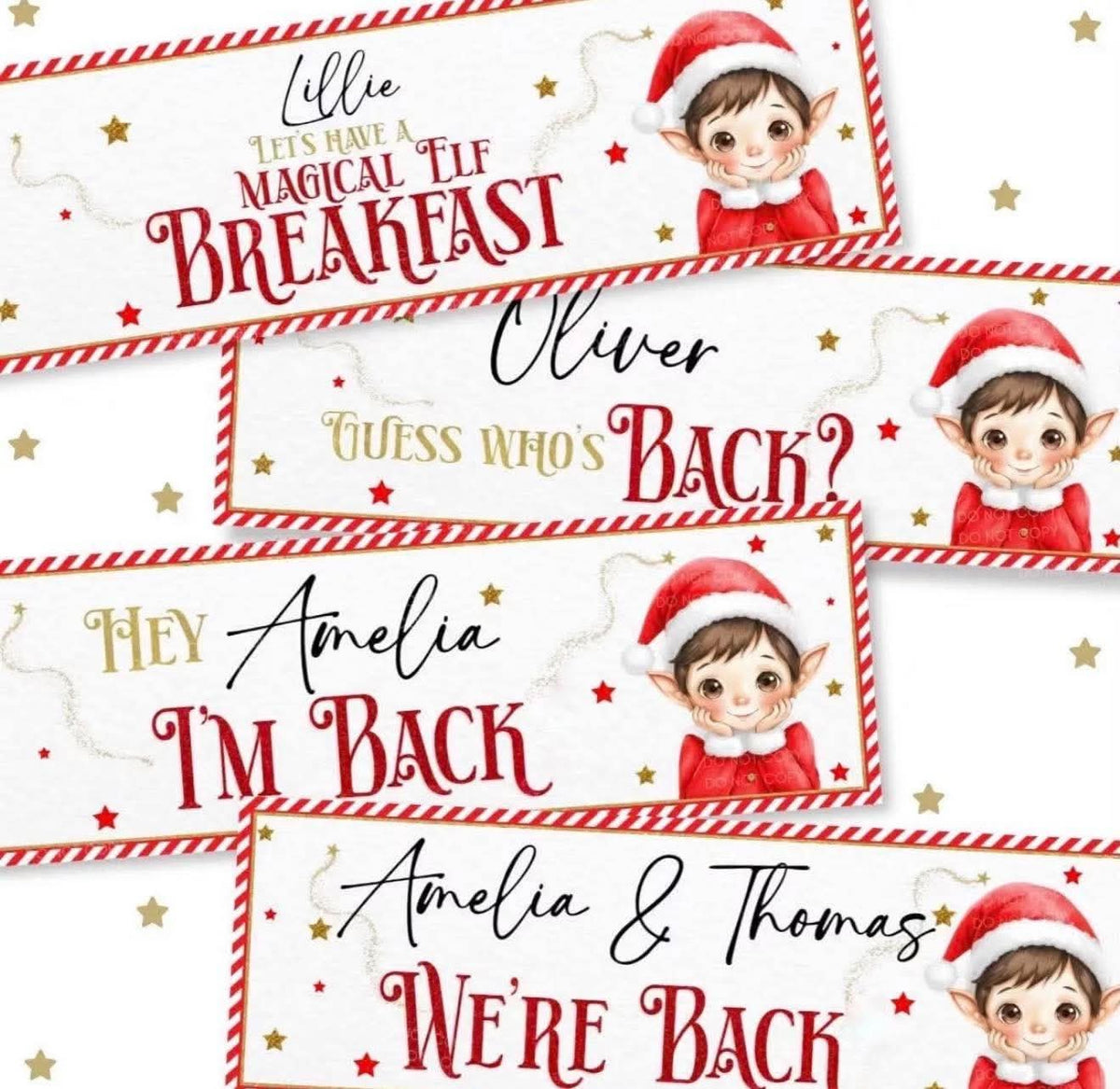 Elf arrival pvc printed banner