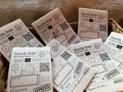Personalised character Christmas labels