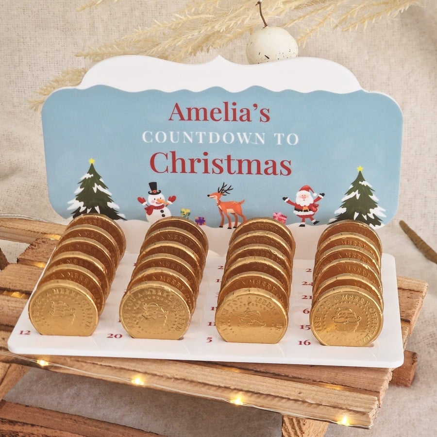 PERSONALISED COUNTDOWN TO CHRISTMAS ADVENT CALENDER