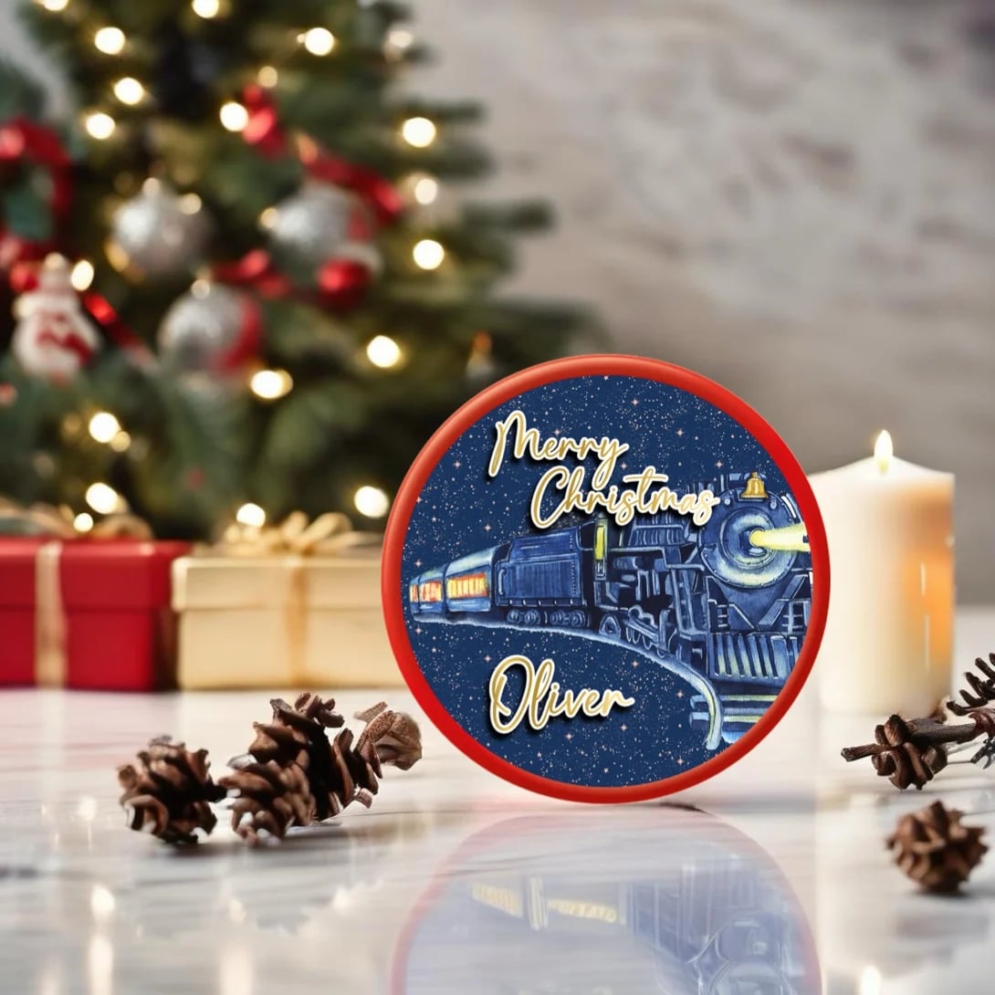 MERRY CHRISTMAS CHOCOLATE TUB TOPPER