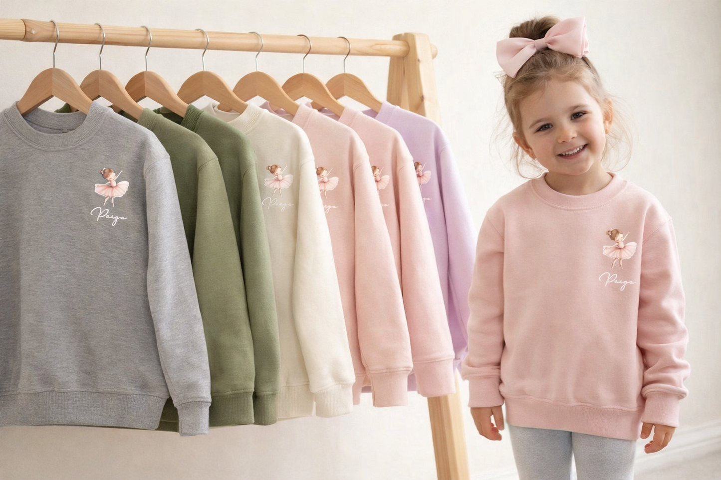 PERSONALISED BOWRINA BALLERINA SWEATSHIRT