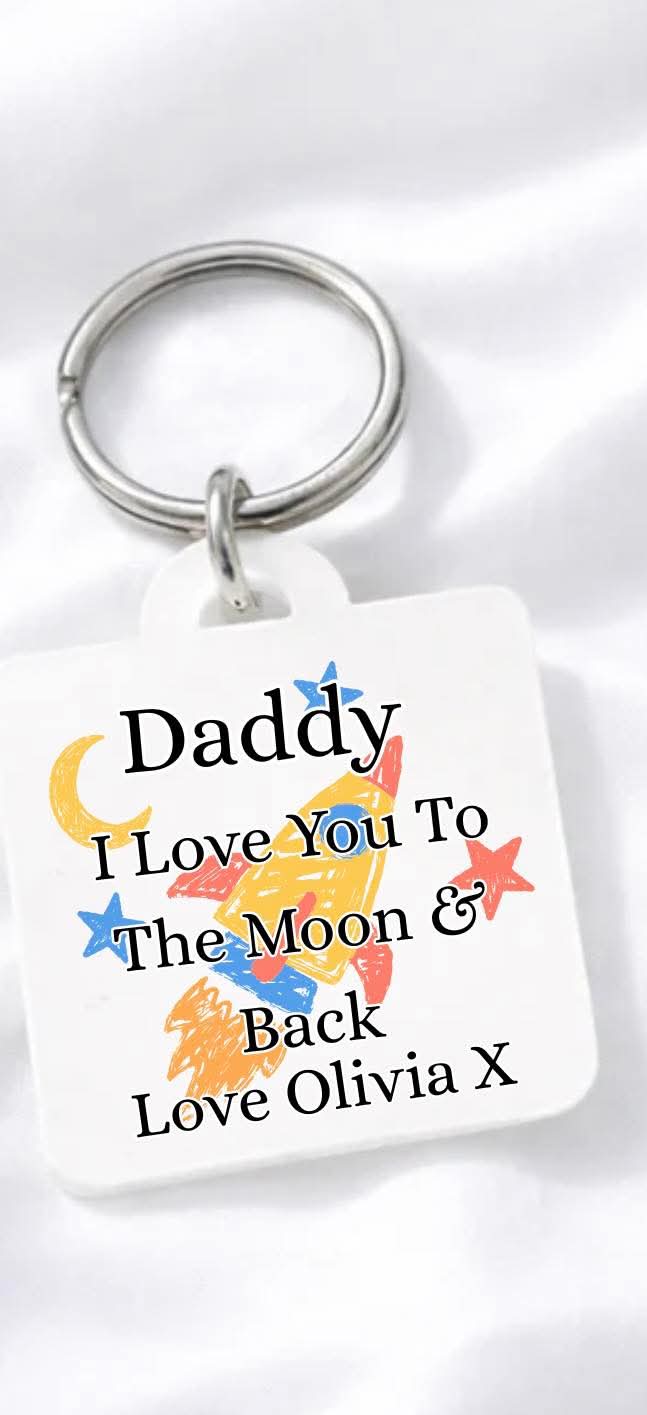 LOVE YOU TO THE MOON AND BACK KEYRING