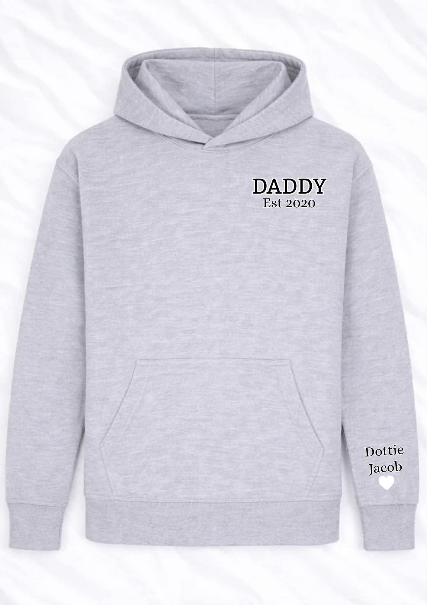 EST PERSONALISED GREY HOODIE