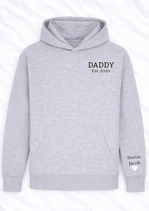 EST PERSONALISED GREY HOODIE