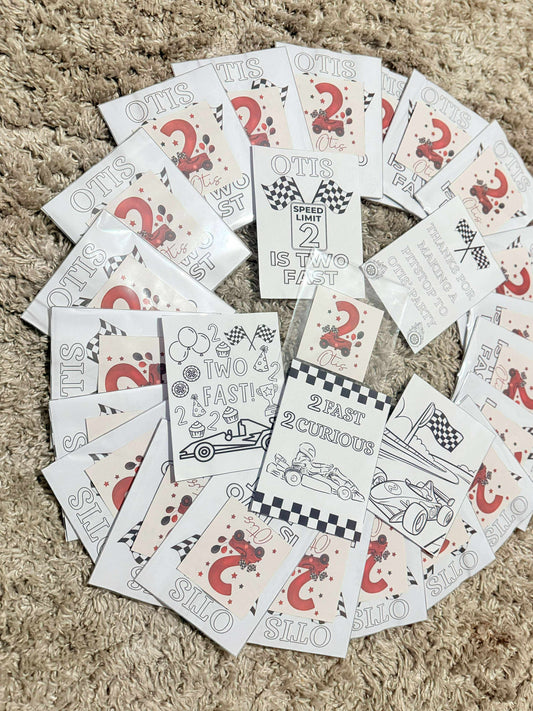 2 fast personalised birthday colouring packs