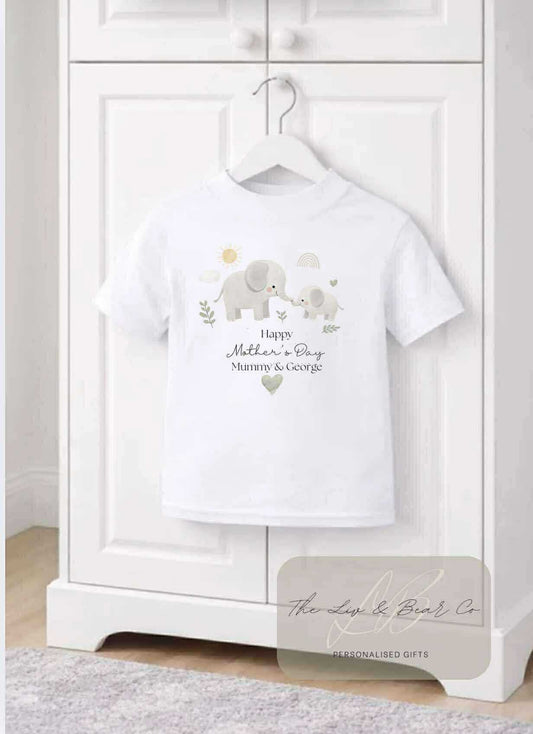 Personalised elephant Mother’s Day Tshirt