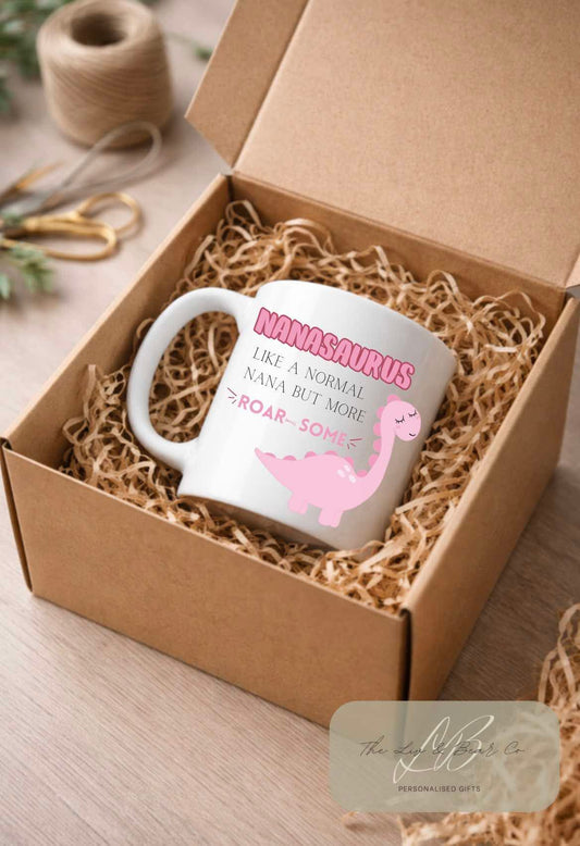 Like an a normal … but more roar some personalised dinosaur mug