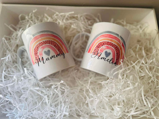 Personalised matching mugs