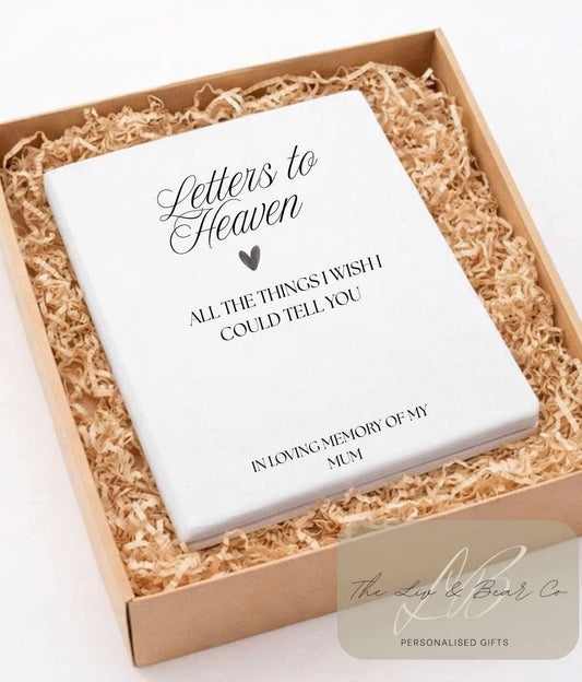Personalised letters to heaven~ soft white velvet notebook