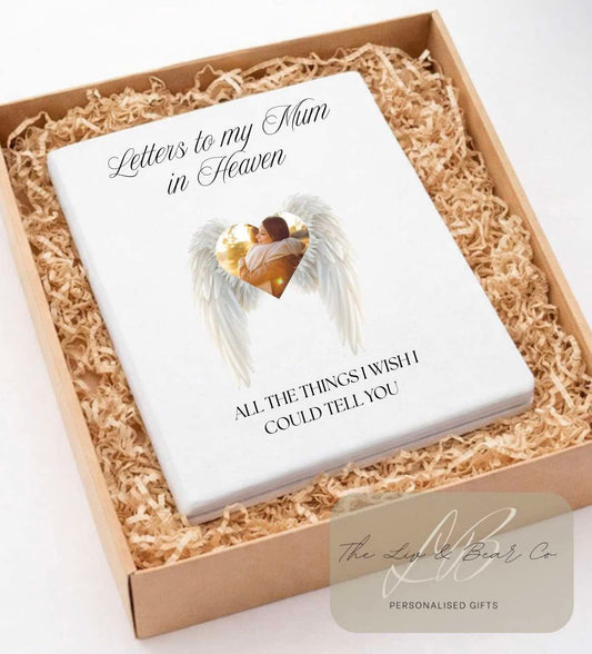 Personalised photo memorial letters to heaven notebook