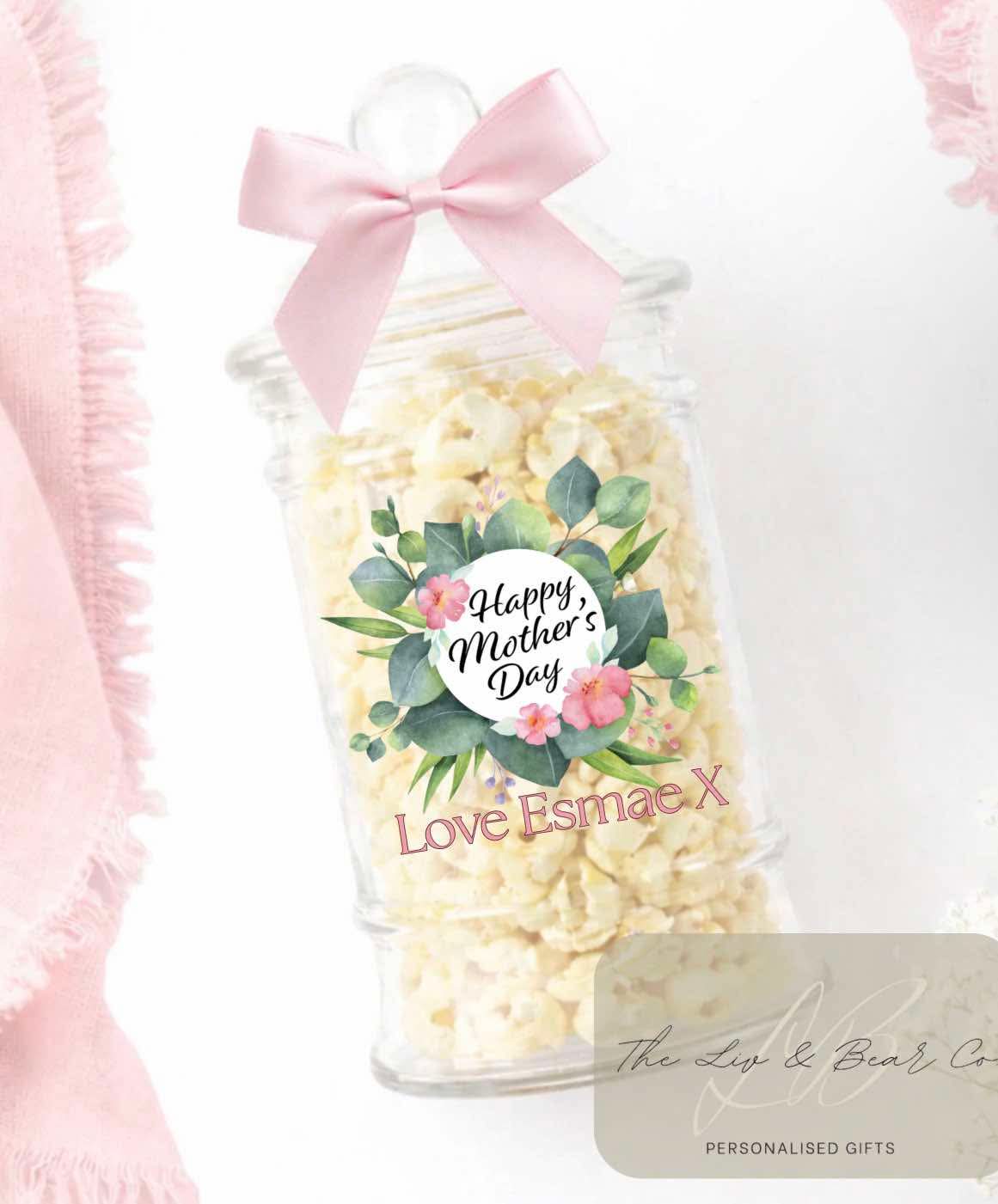 Personalised happy Mother’s Day sweet jar