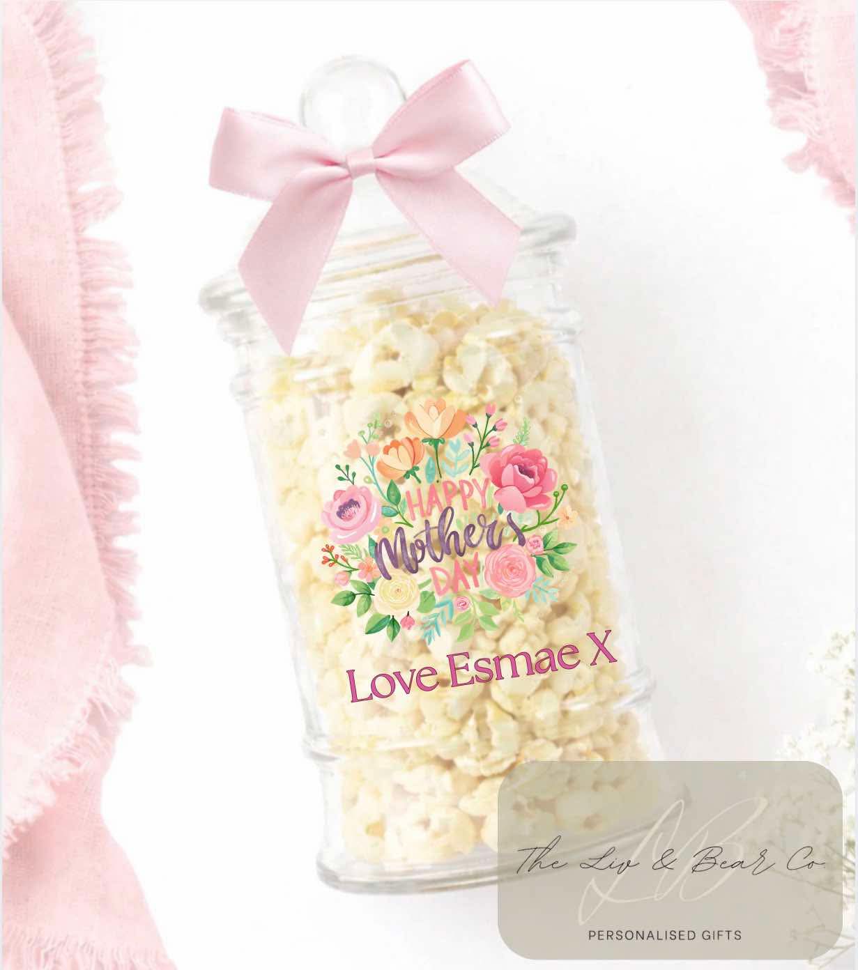 Personalised mother day sweet jar