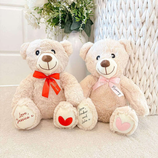 Personalised pink teddy Mother’s Day