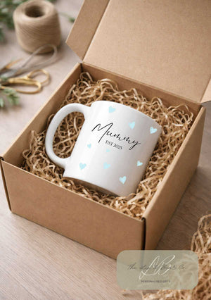 PERSONALISED BLUE HEART MOTHERS DAY MUG