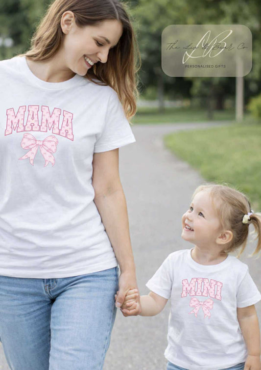 MAMA AND MINI MATCHING T-SHIRTS