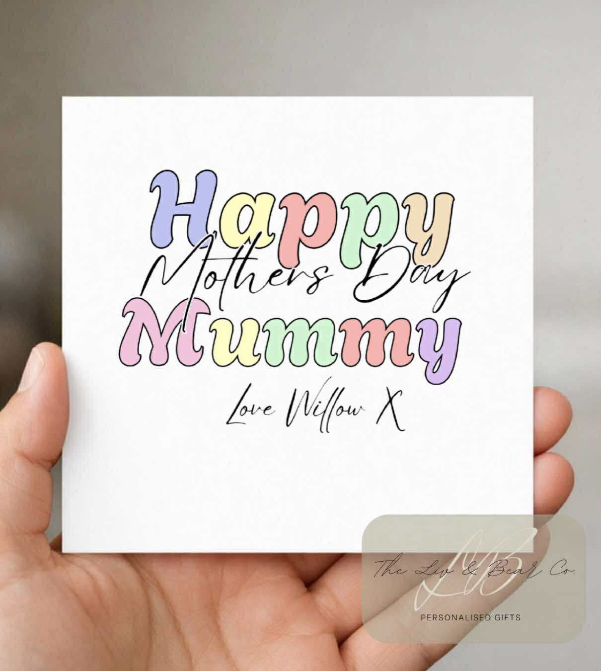 Colourful happy Mother’s Day card
