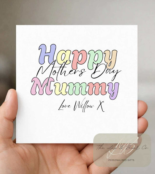 Colourful happy Mother’s Day card