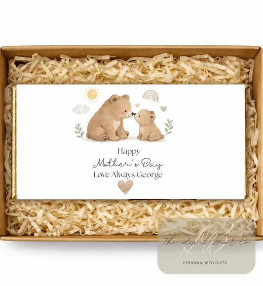 Brown bear personalised chocolate