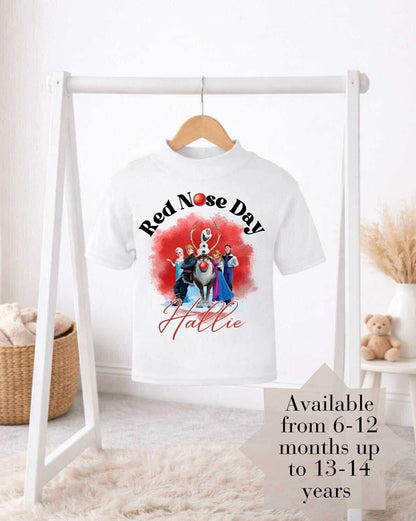 Character personalised Red Nose Day T-shirts