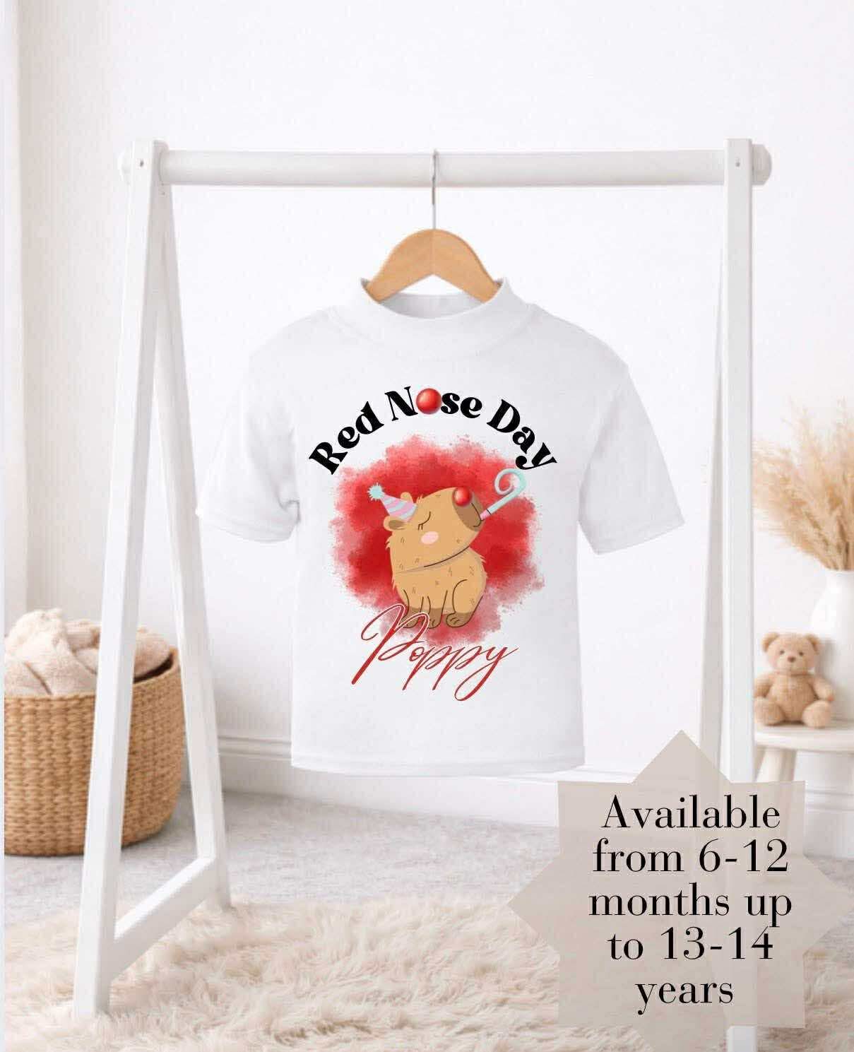 Character personalised Red Nose Day T-shirts