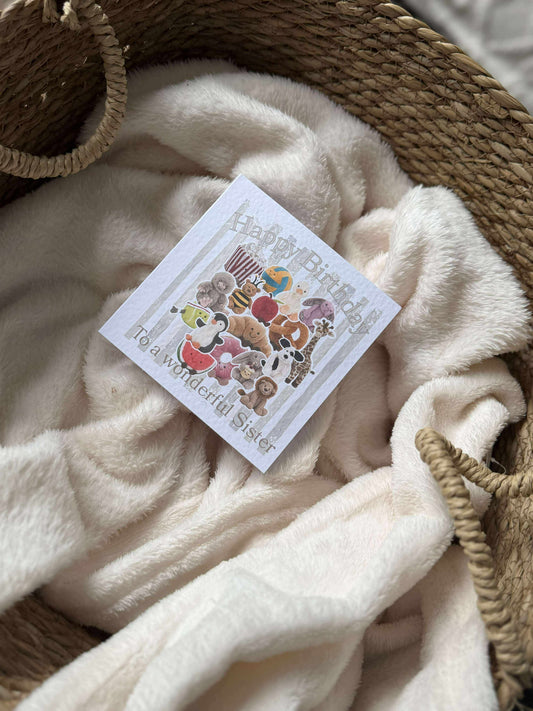 Personalised cat jelly theme birthday card