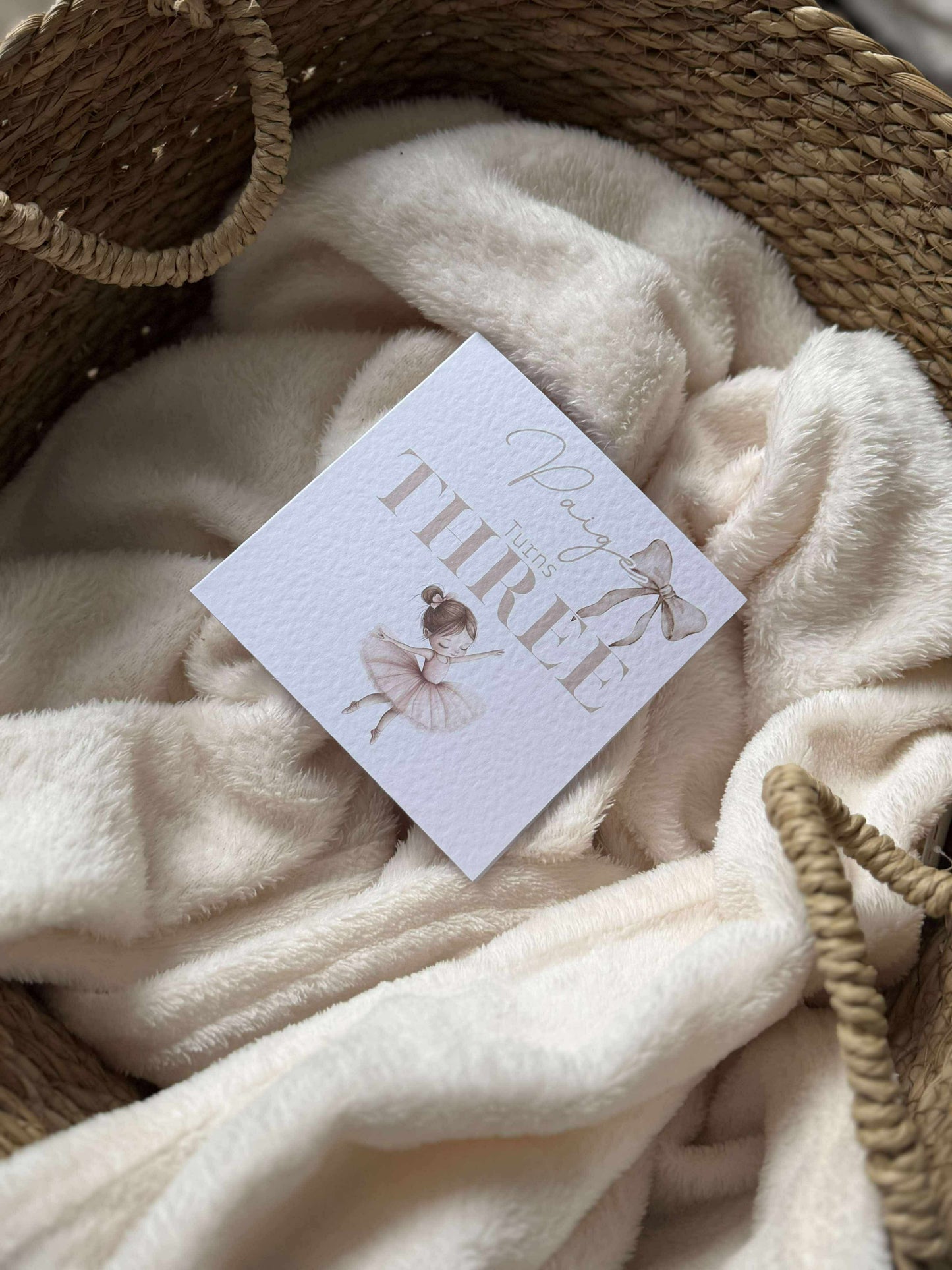 Ballerina personalised birthday card