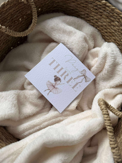 Ballerina personalised birthday card