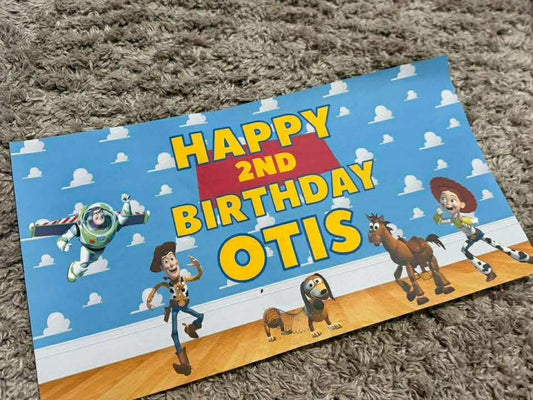 Toy Story personalised birthday banner