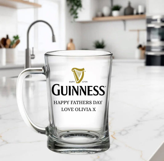 GUINNIESS PERSONALISED BEER GLASS TANKARD