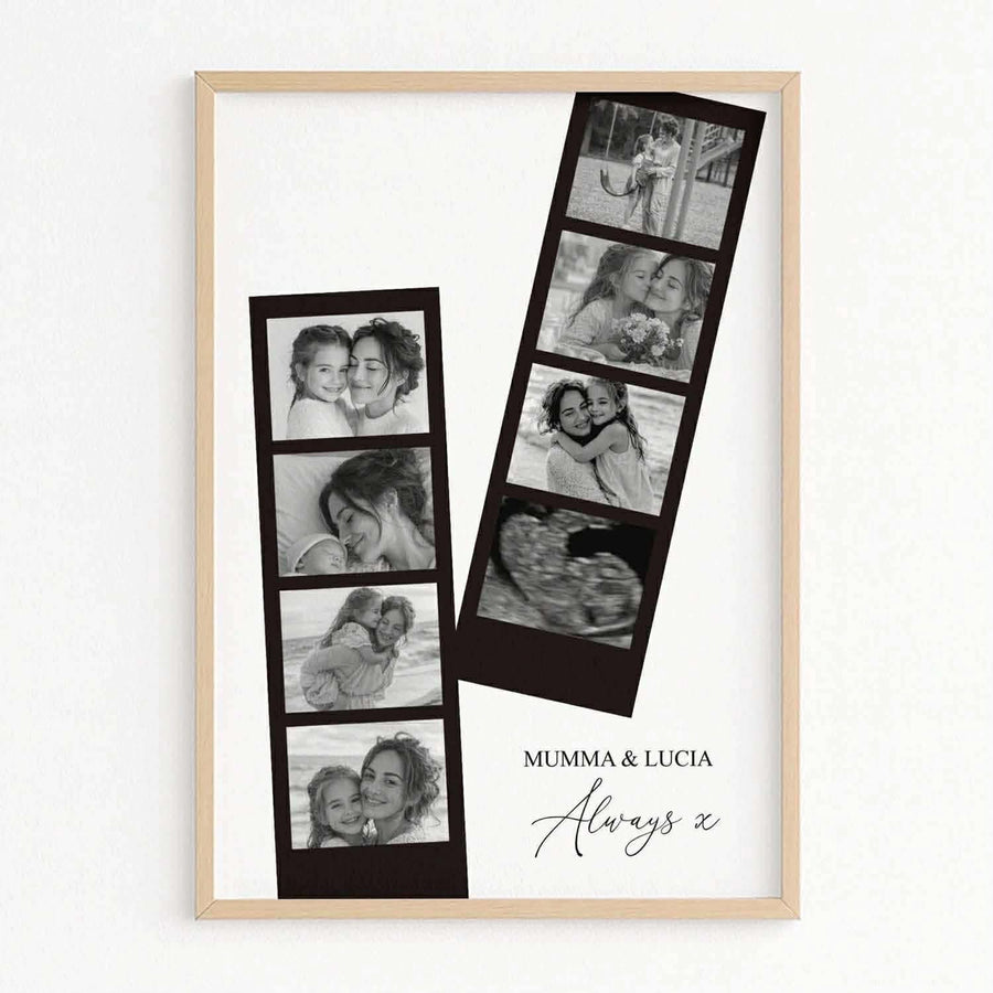 This digital A4 filmstrip Polaroid style print