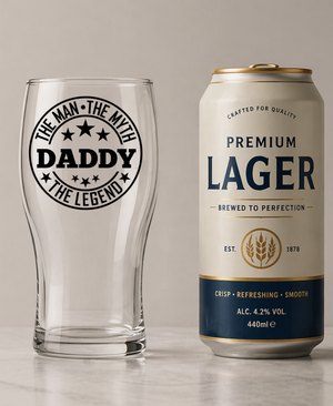 THE MAN, THE MYTH, THE LEGEND PINT GLASS