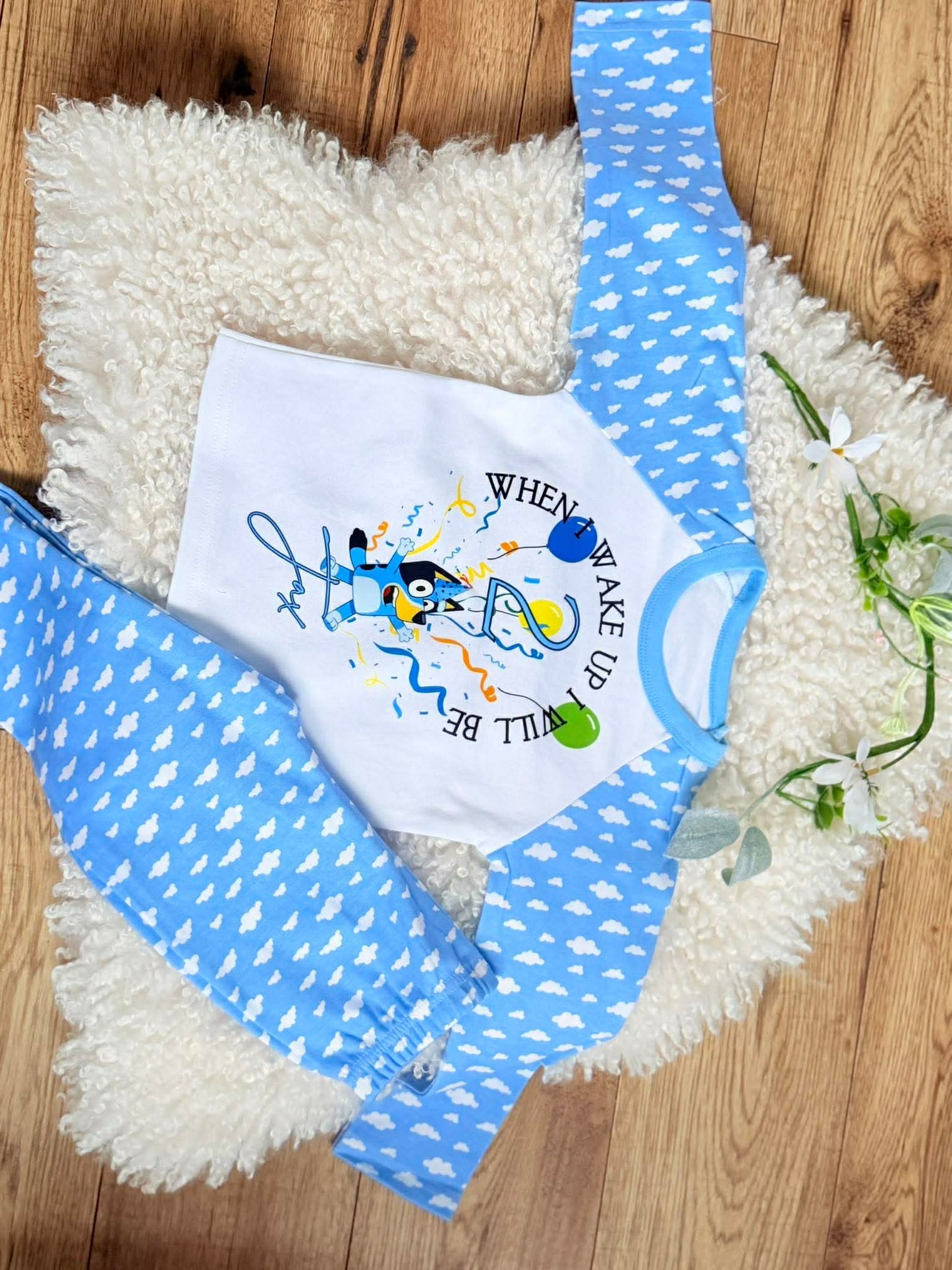 Bluey theme birthday pjs