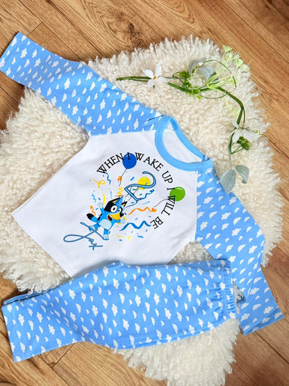 Bluey theme birthday pjs
